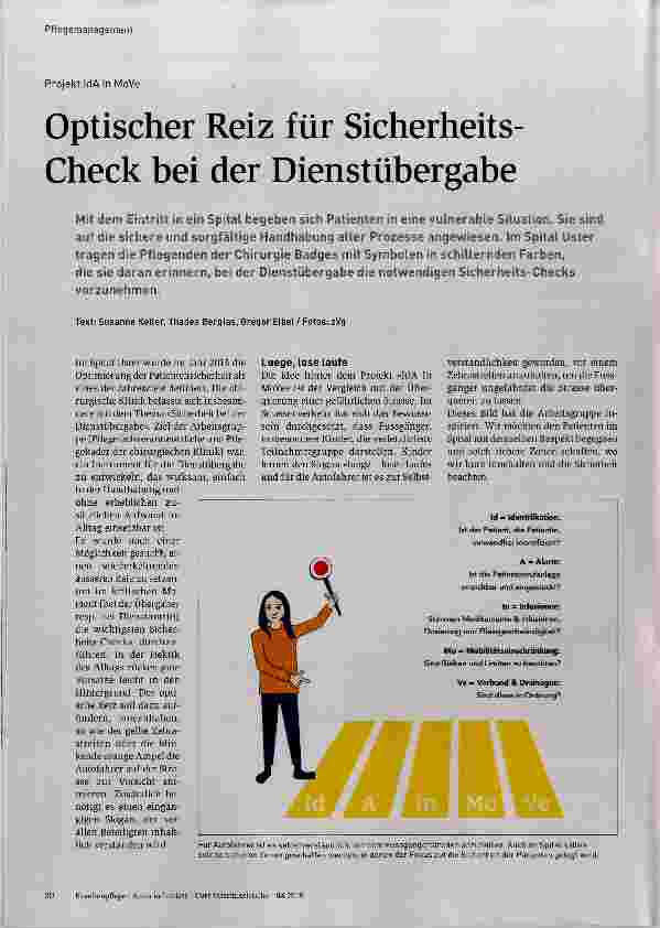 Vorschauseite 1: Optischer Reiz für Sicherheits- Check bei der Dienstübergabe