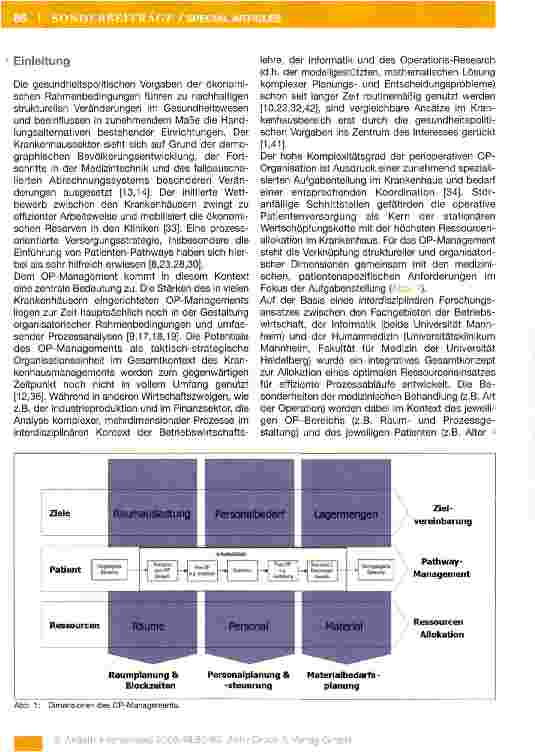 Vorschauseite 2: Perspektiven zur Weiterentwicklung des OP-Managements: Von der Prozessanalyse zur simulationsbasierten Planung und Steuerung
