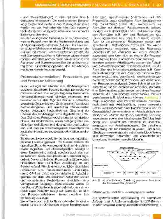 Vorschauseite 3: Perspektiven zur Weiterentwicklung des OP-Managements: Von der Prozessanalyse zur simulationsbasierten Planung und Steuerung