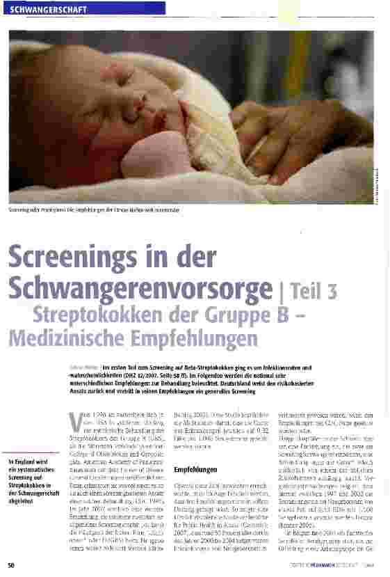 Vorschauseite 1: Screenings in der Schwangerenvorsorge | Teil 3