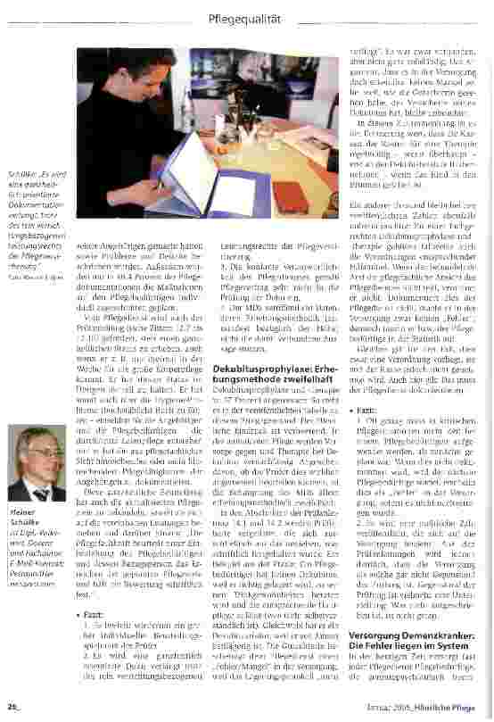 Vorschauseite 3: MDS-Bericht mit Qualitätsmängeln