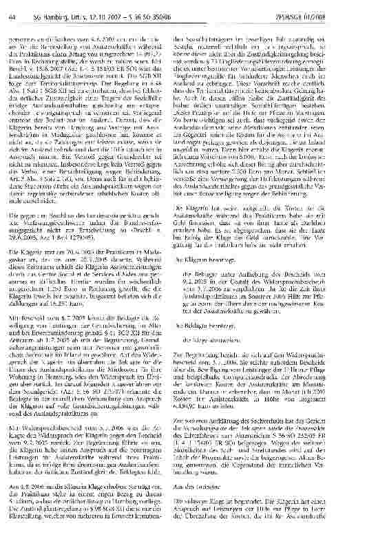 Vorschauseite 3: Aufenthalt; Auslandsaufenthalt-Benachteiligung; Behinderung; Geltungsbereich; Wohnsitz