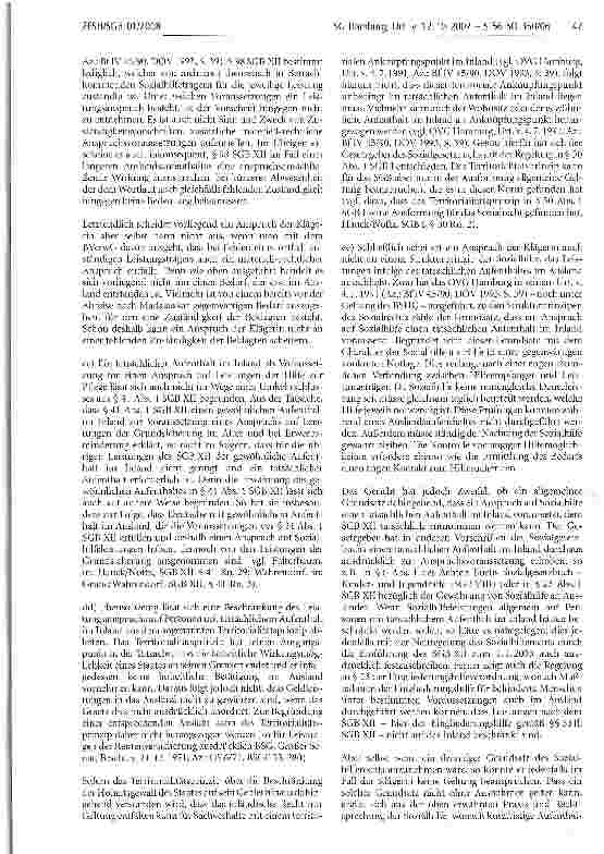 Vorschauseite 6: Aufenthalt; Auslandsaufenthalt-Benachteiligung; Behinderung; Geltungsbereich; Wohnsitz