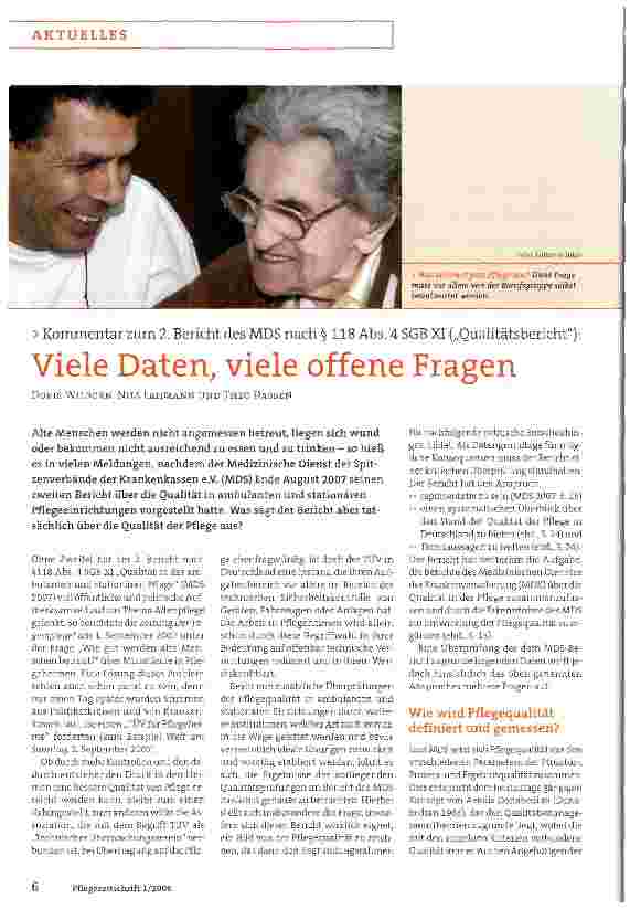 Vorschauseite 1: Viele Daten, viele offene Fragen