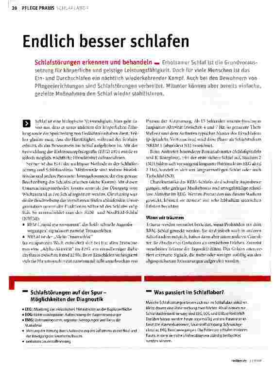 Vorschauseite 1: Endlich besser schlafen