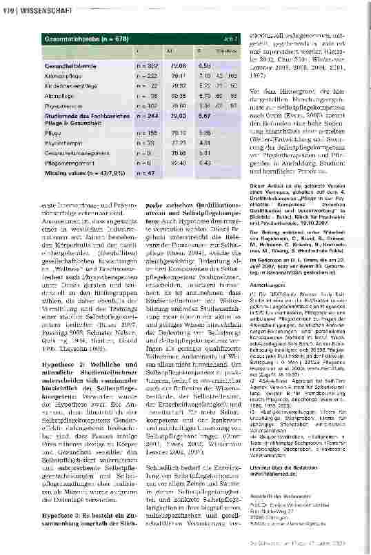 Vorschauseite 4: Pflegende und Physiotherapeuten Wer sorgt besser für sich?