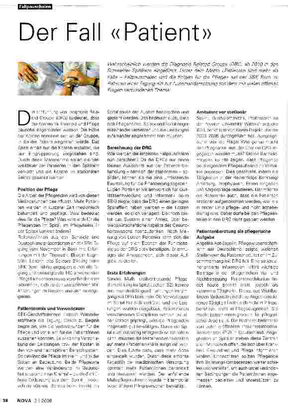 Vorschauseite 1: Der Fall «Patient»