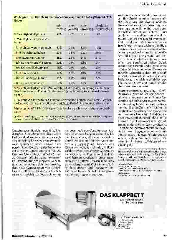 Vorschauseite 4: Beziehungen zwischen heranwachsenden Enkelkindern und ihren Großeltern