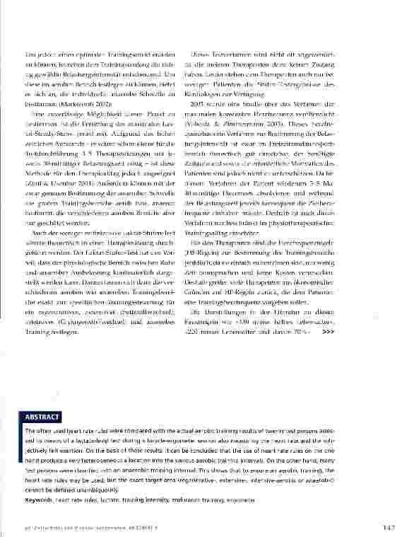 Vorschauseite 2: Aussagekraft von Herzfrequenzregeln