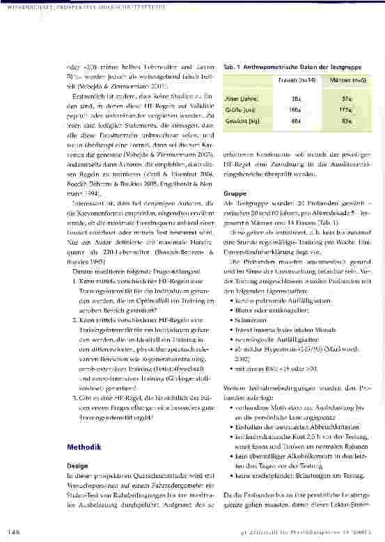 Vorschauseite 3: Aussagekraft von Herzfrequenzregeln