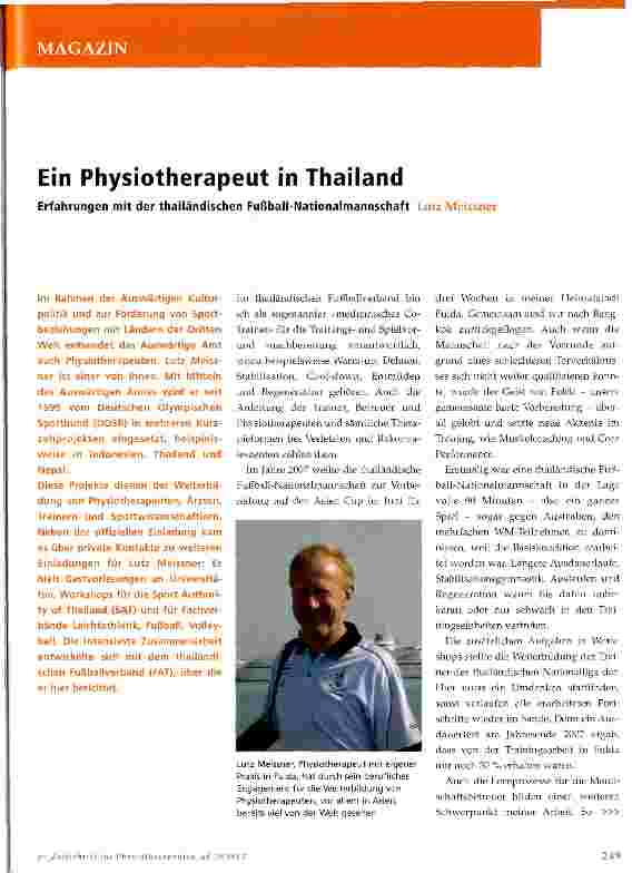 Vorschauseite 1: Ein Physiotherapeut in Thailand