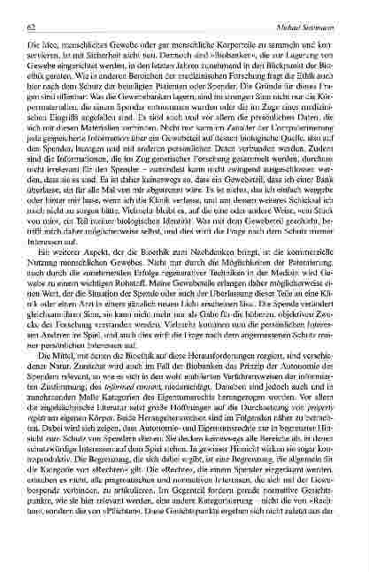 Vorschauseite 2: Rechte oder Pflichten gegenüber dem menschlichen Körper? Normative Fragen im Umgang mit Biobanken