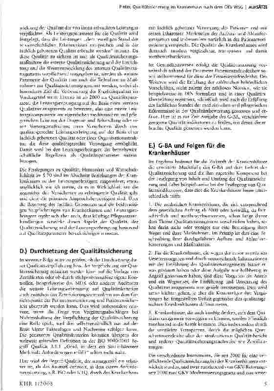 Vorschauseite 5: Qualitätssicherung im Krankenhaus nach dem GKV-WSG