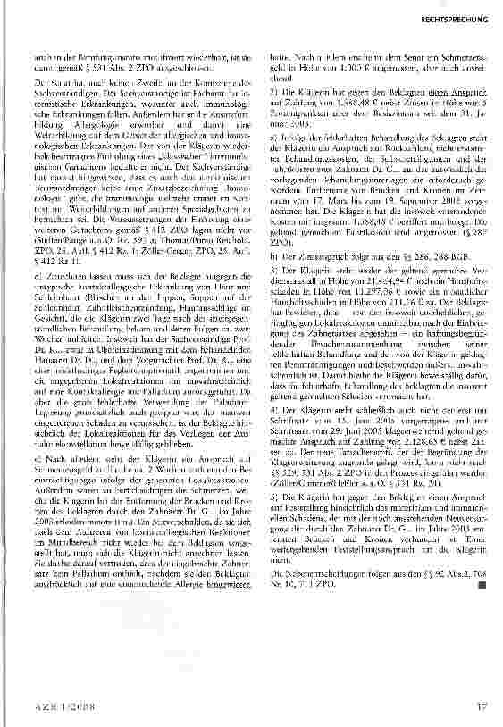 Vorschauseite 3: Grober zahnärztlicher Behandlungsfehler