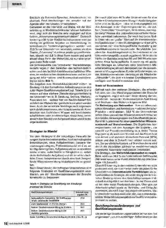Vorschauseite 5: Ist die Medizintechnik in Deutschland zukunftsfähig?