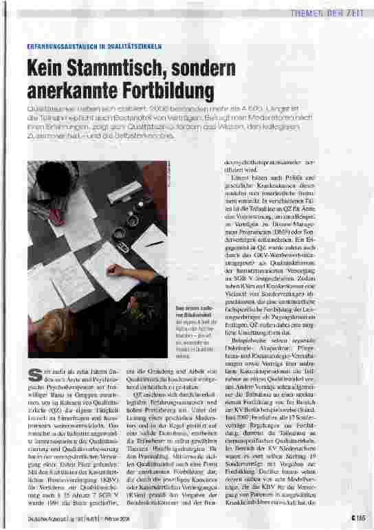 Vorschauseite 1: Kein Stammtisch, sondern anerkannte Fortbildung