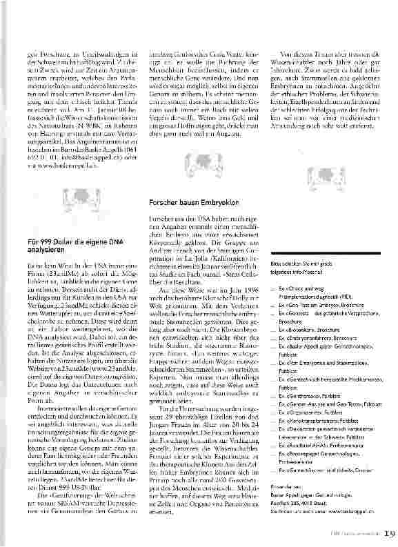 Vorschauseite 2: Gesetzgebung zur Forschung am Menschen aufgegleist