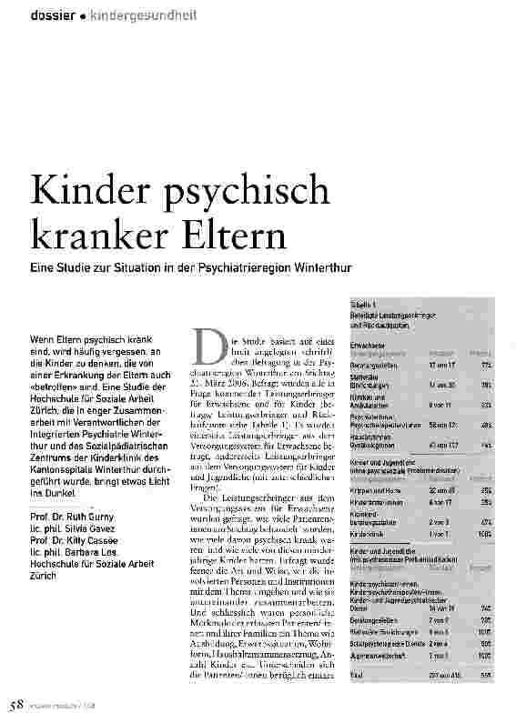 Vorschauseite 1: Kinder psychisch kranker Eltern