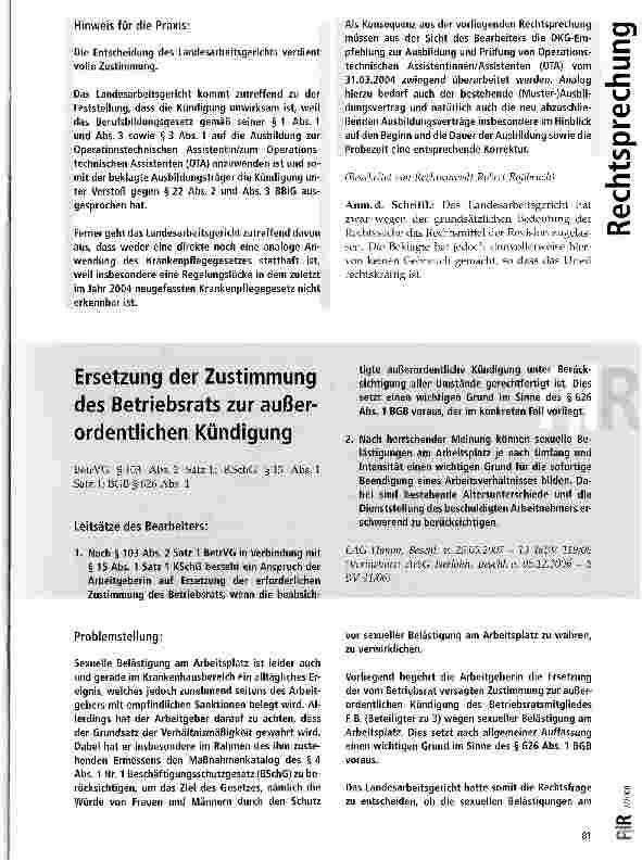 Vorschauseite 4: Zum Ausbildungsverhältnis von Operationstechnischen Assistentinnen/Assistenten (OTA)