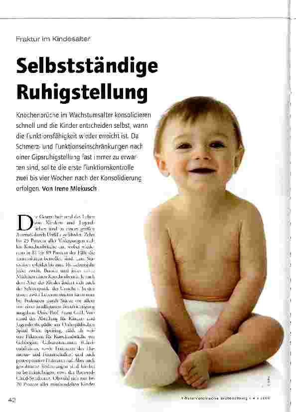 Vorschauseite 1: Selbstständige Ruhigstellung