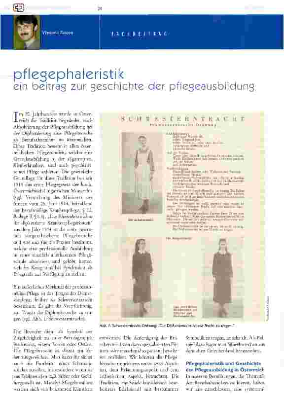 Vorschauseite 1: pflegephaleristikein beitrag zur geschichte der pflegeausbildung