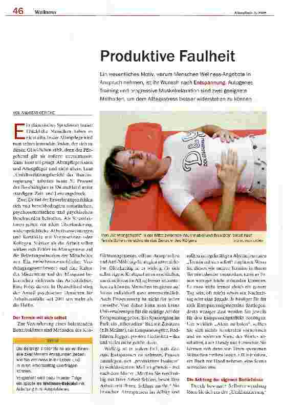 Vorschauseite 1: Produktive Faulheit
