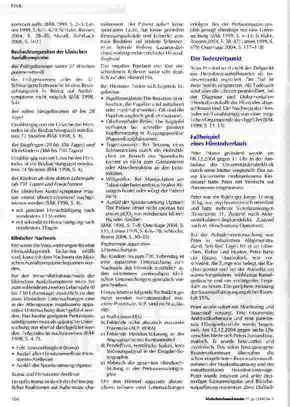 Vorschauseite 2: Hirntod und Organspende im Kindesalter - Ein Erklärungsansatz
