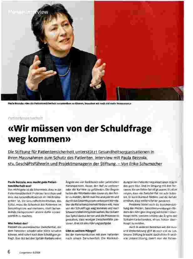 Vorschauseite 1: Wir müssen von der Schuldfrage wegkommen