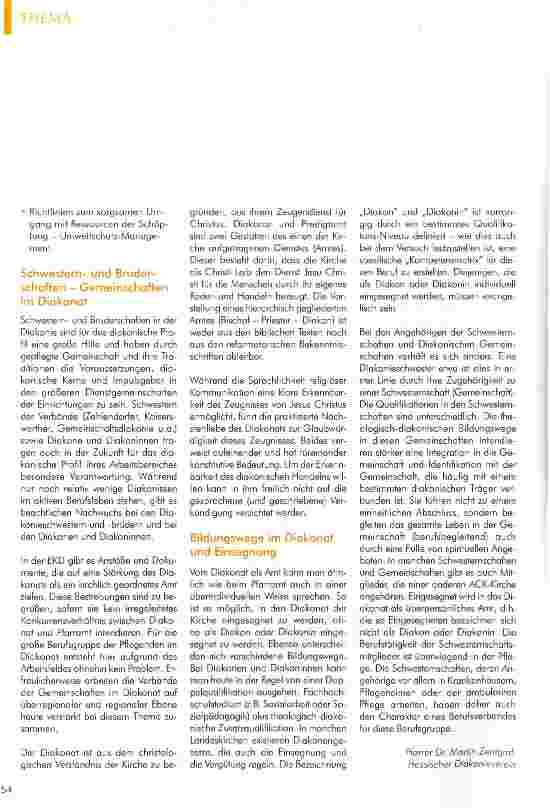 Vorschauseite 5: CHARAKTERISTIK EINER DIAKONISCHEN KULTUR