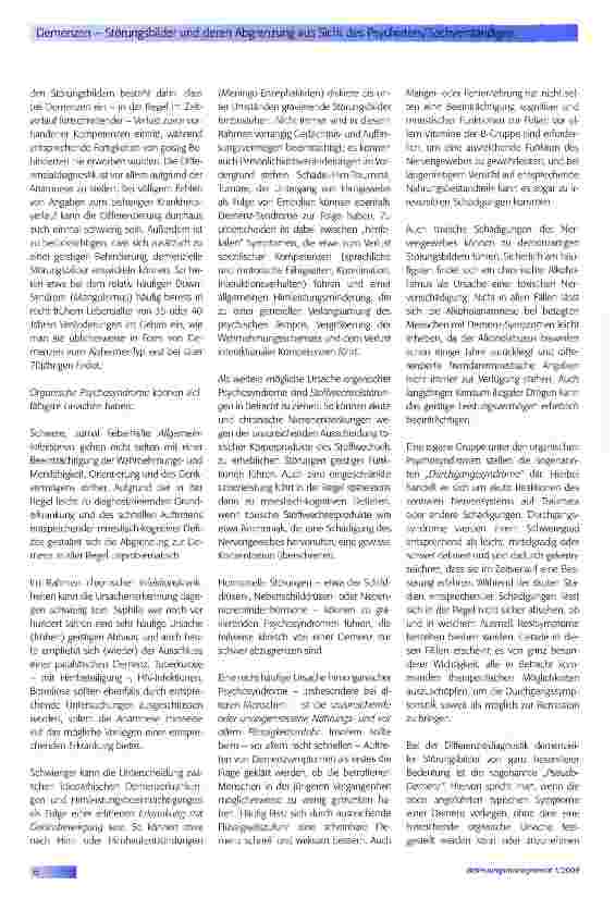 Vorschauseite 4: Demenzen - Störungsbilder und deren Abgrenzung aus Sicht des Psychiaters und Sachverständigen im Betreuungsrecht