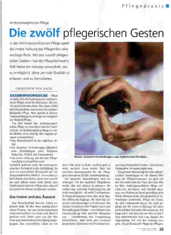 Vorschauseite 1: Die zwölf pflegerischen Gesten