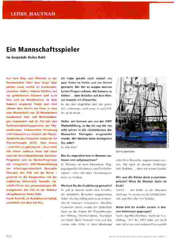 Vorschauseite 1: Ein Mannschaftsspieler