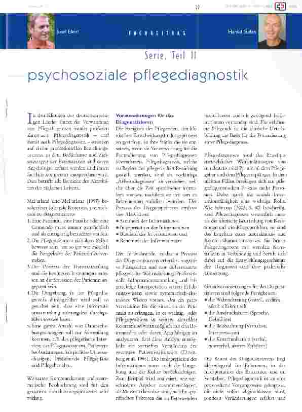 Vorschauseite 1: psychosoziale pflegediagnostik