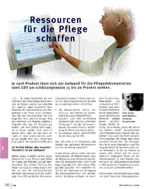 Vorschauseite 1: Ressourcen für die Pflege schaffen