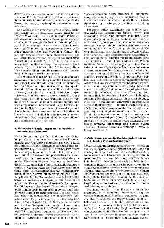 Vorschauseite 3: Aktuelle Rechtsfragen der Schulung von Personalratsmitgliedern nach §46Abs.6BPersVG