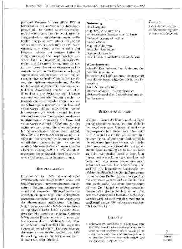 Vorschauseite 3: LEITLINIE NIV - WELCHE MASKE, WELCHES BEATMUNGSGERÄT UND WELCHES BEATMUNGSVERFAHREN?