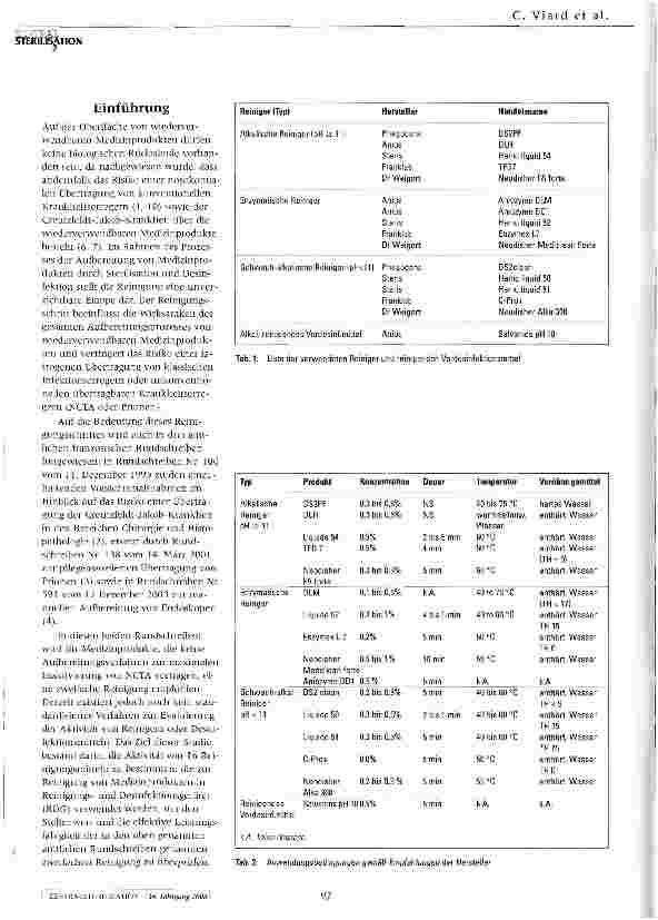 Vorschauseite 2: Validierung der zweifachen Reinigung von invasiven Medizinprodukten