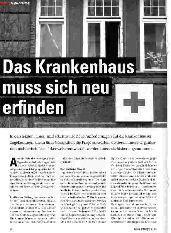 Vorschauseite 1: Das Krankenhaus muss sich neu erfinden