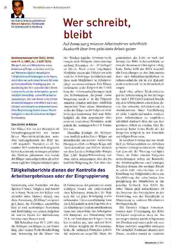 Vorschauseite 1: Wer schreibt, bleibt