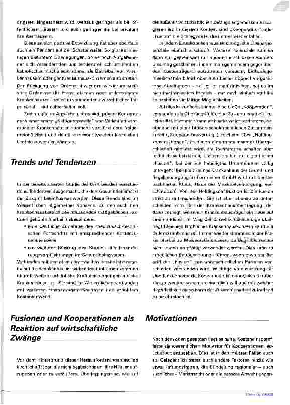 Vorschauseite 3: Zwischen Kooperationen und Fusionsbestrebungen