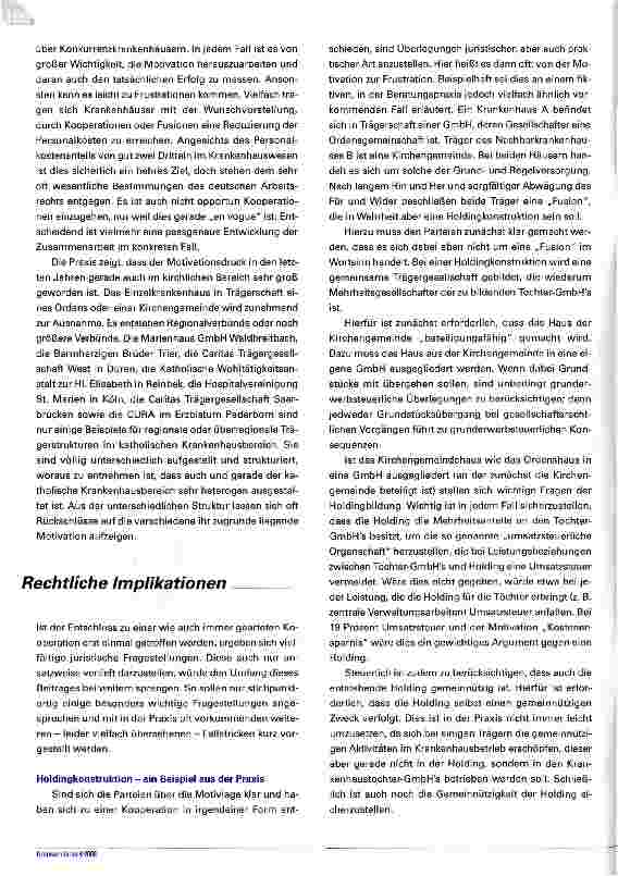 Vorschauseite 4: Zwischen Kooperationen und Fusionsbestrebungen