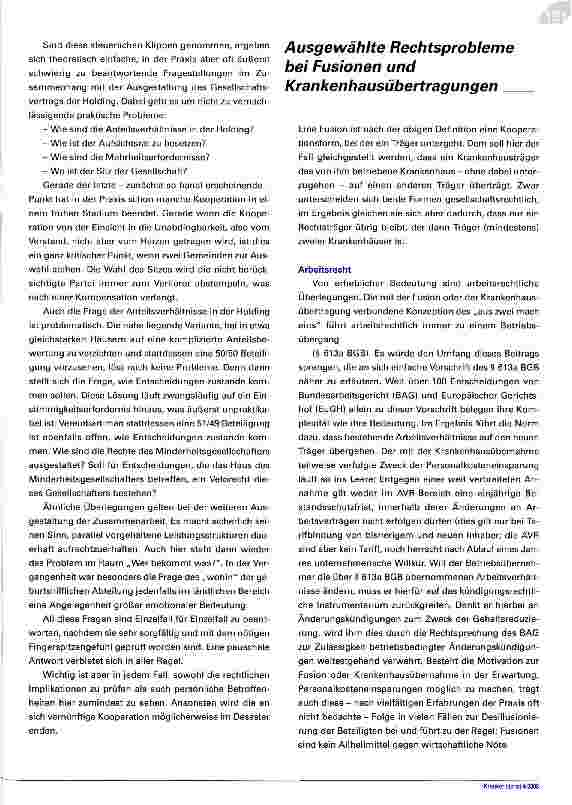 Vorschauseite 5: Zwischen Kooperationen und Fusionsbestrebungen