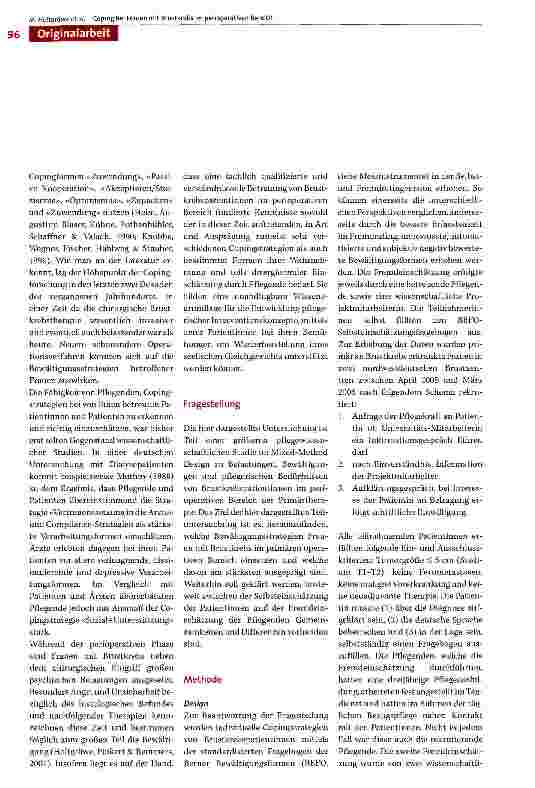 Vorschauseite 2: Coping bei Frauen mit Brustkrebs im perioperativen Bereich - Selbstund Fremdeinschätzung