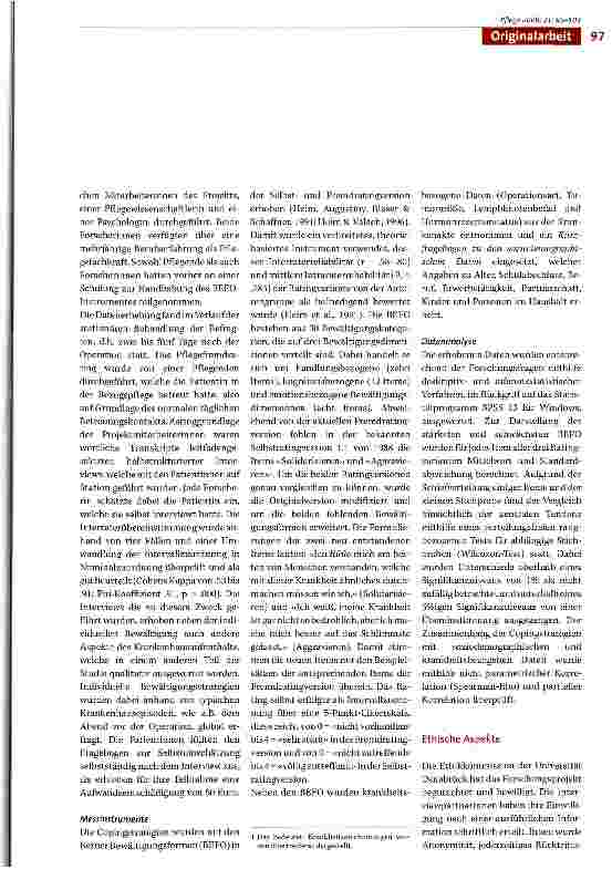 Vorschauseite 3: Coping bei Frauen mit Brustkrebs im perioperativen Bereich - Selbstund Fremdeinschätzung