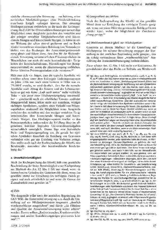 Vorschauseite 4: Höchstpreise, Sicherheit und Berufsfreiheit in der Arzneimitteiversorgung (Teil 2)