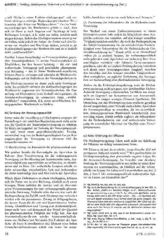 Vorschauseite 5: Höchstpreise, Sicherheit und Berufsfreiheit in der Arzneimitteiversorgung (Teil 2)