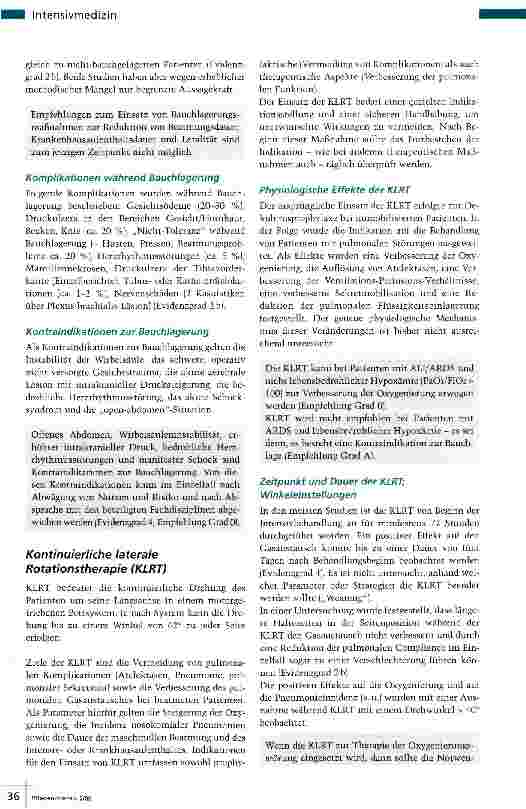 Vorschauseite 5: Leitlinien für die Lagerungstherapie