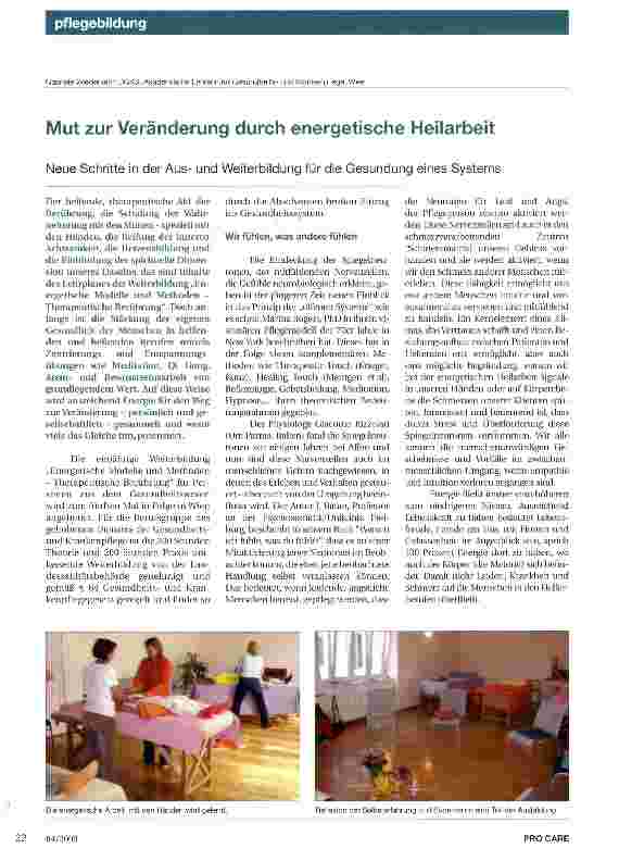 Vorschauseite 1: Mut zur Veränderung durch energetische Heilarbeit