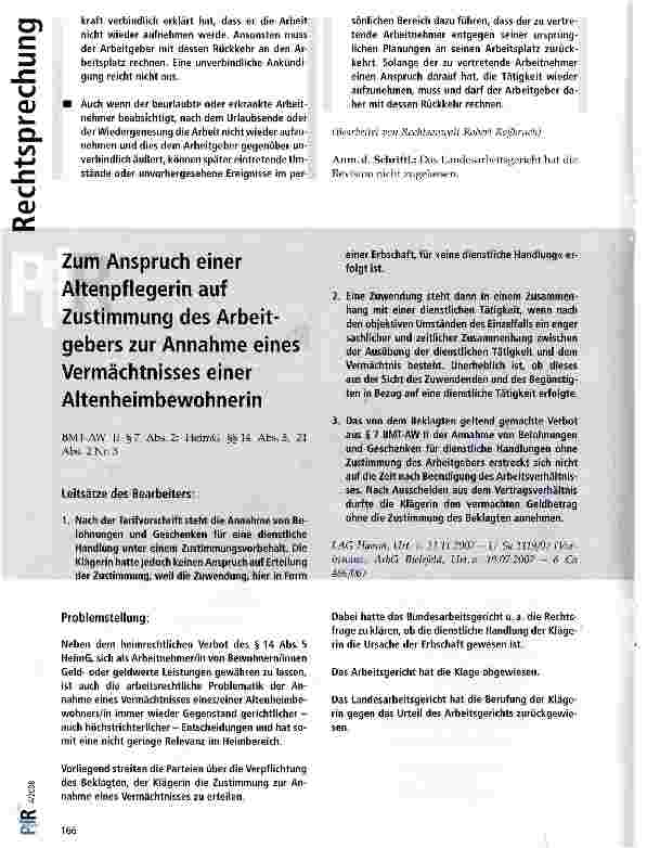 Vorschauseite 4: Zum Wiedereinstellungsanspruch nach Ablauf eines befristeten Arbeitsverhältnisses