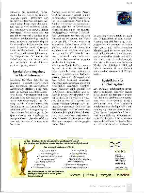 Vorschauseite 2: Going Europe: Deutsche Medizin als Exportschlager